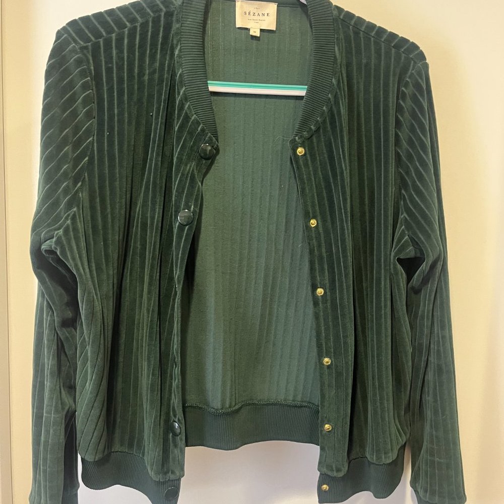 SEZANE Lightweight Bomber Style Jacket